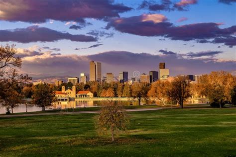 Sunrise At City Park In Denver Colorado Editorial Photo Image Of