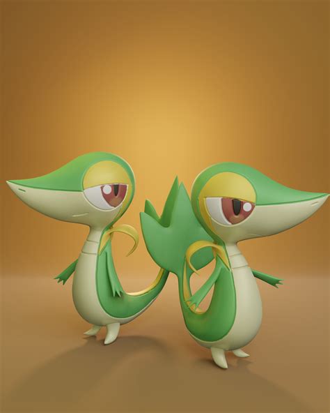 Pokemon Snivy Con 2 Poses Diferentes Edream Makers