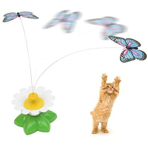 Pet Butterfly Toy Electric Rotate Teaser Motion Toy For Kitten And