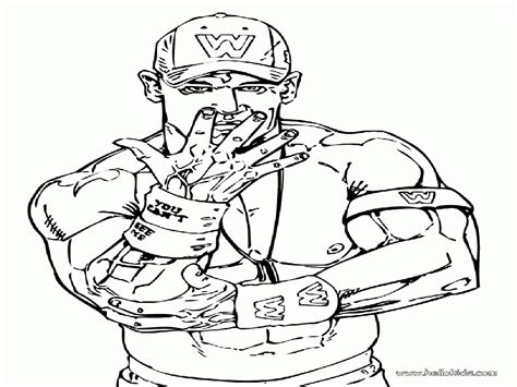 Wwe John Cena Coloring Pages Coloring Home