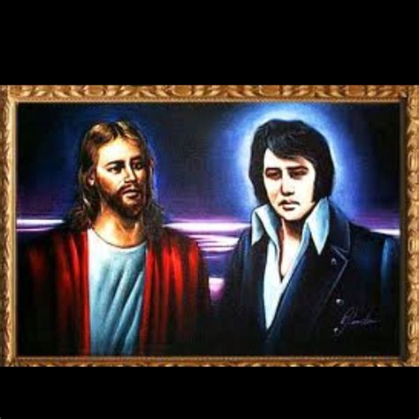 A velvet elvis is a painting of elvis presley on velvet. Velvet Jesus and Elvis...the kings of tacky omg this is ...