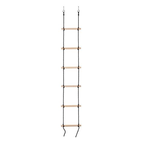 Swingan 6 Steps Gymnastic Climbing Rope Ladder Black Rope Fully