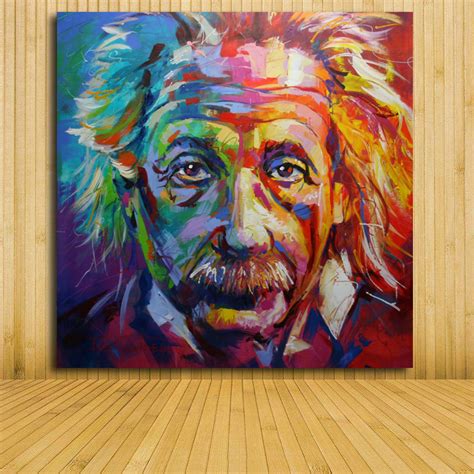 Albert Einstein Art Canvas Print Pop Giclee Poster On Wall Painting