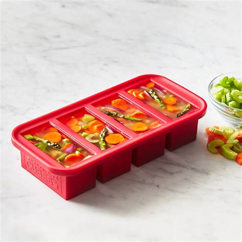 Souper cubes were designed to make it easy to freeze soup, broth, sauce, and other liquids in measured amounts so that it's effortless and convenient to enjoy single servings or reuse for recipes. Souper Cubes, 1 Cup | Sur La Table