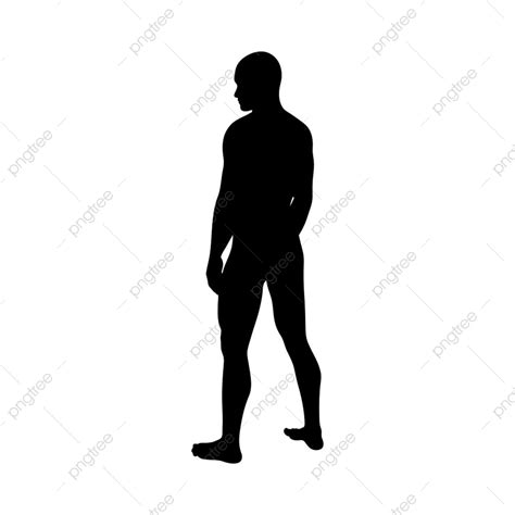 Sitzende Pose Mann Silhouette Gut Aussehend Nackt Sehr Png Und