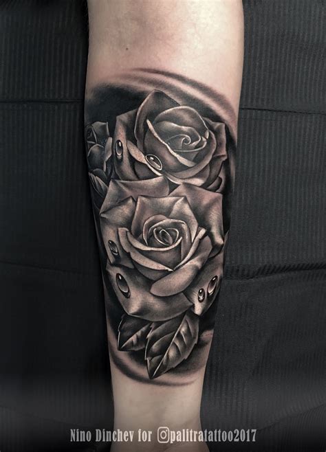 Men can choose to have red or black rose tattoos or go for a combination of both colors. Realistic Rose Tattoo by Nino Dinchev | Realistic rose ...