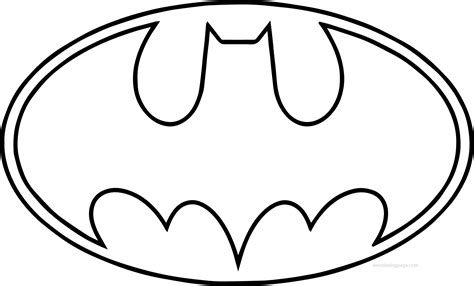 Batman Outline Batman Symbol Outline  Clipartix