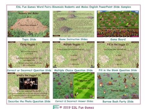 Word Pairs Binomials Rodents And Moles English PowerPoint Game Teaching Resources