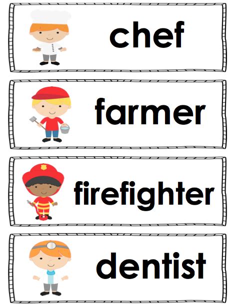 Community Helpers Units Vocabulary Cards Perfect For The Word Wall