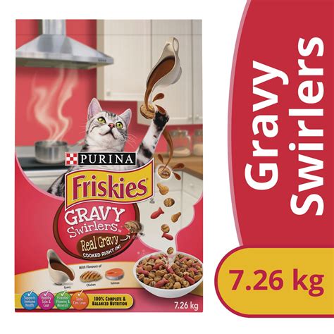 Purina® friskies® gravy cat swirlers offers 100% complete and balanced nutrition offers a real, savory gravy baked right in. Friskies Gravy Swirlers Dry Cat Food | Walmart Canada