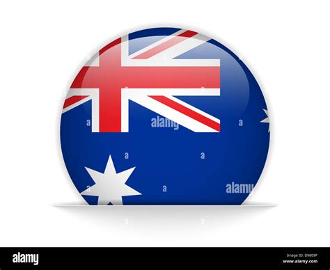 Vector Australia Flag Glossy Button Stock Photo Alamy