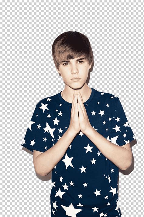Justin Bieber M Sico Famoso Justin Bieber Camiseta Azul Ni O Png