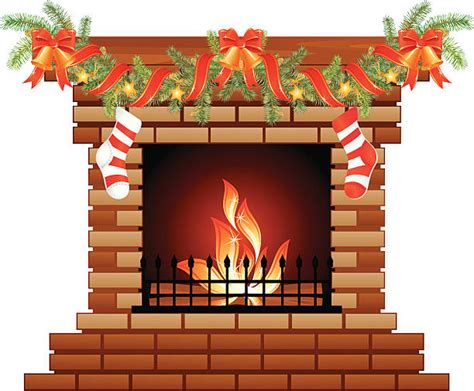 Best Brick Fireplace Illustrations Royalty Free Vector Graphics And Clip
