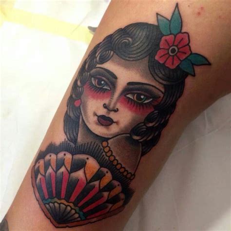 Pretty Lady Traditional Tattoo Art Neo Traditional Mexican Tattoo Spanish Girls Under My