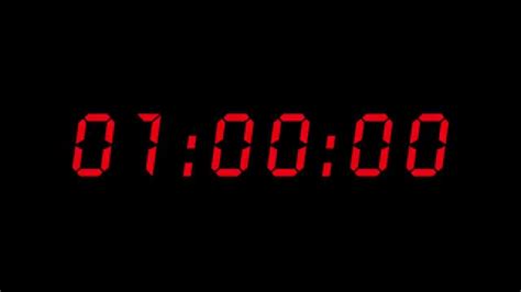 Digital Countdown Clock 1 Hour 4k In 2021 Countdown Clock Clock