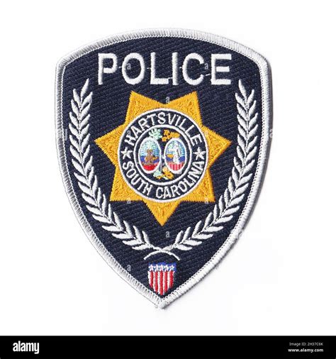 Us Police Department Patch Isolated With White Background Stock Photo