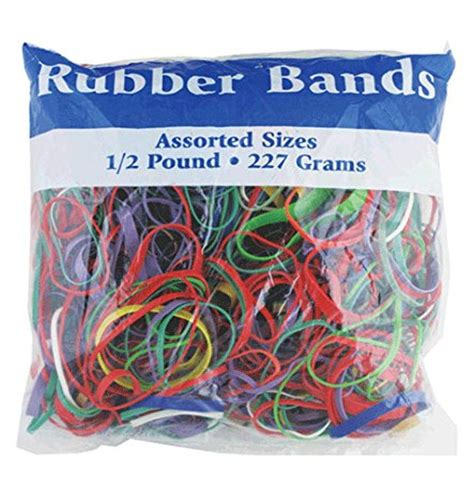 Bazic 465 Multicolor Rubber Bands For School Home Or Office Assorted