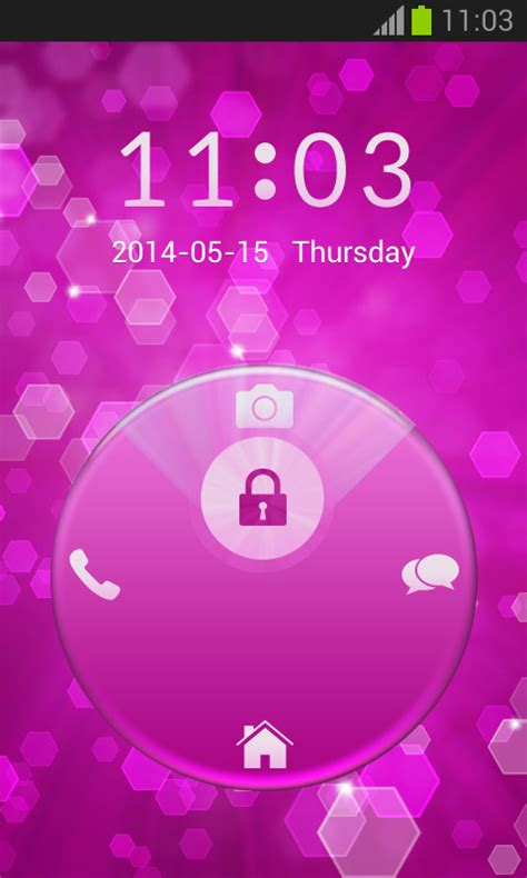 Pink Lock Screen Free Android Theme Download Appraw