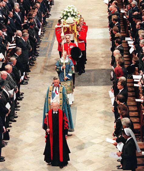 The Coffin Of Diana Princess Of Wales Entering Westminster Abbey On
