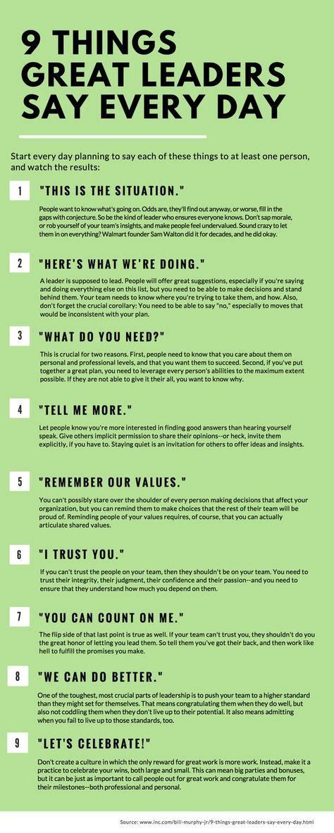 9 things great leaders say every day artofit