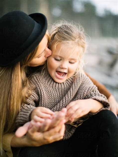 A Mother And Her Daughter Smiling And Hugging By Stocksy Contributor Mary Pastuh Photography