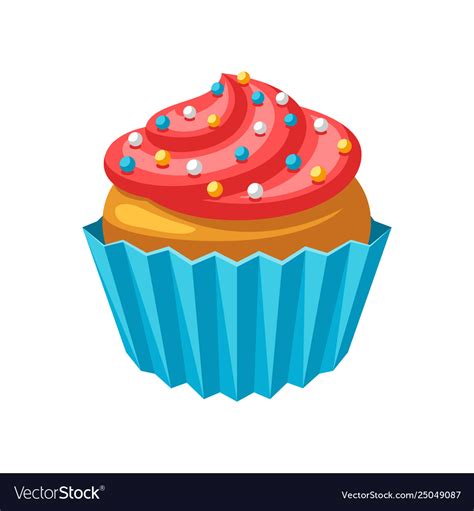 Stylized Cupcake Royalty Free Vector Image Vectorstock