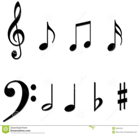 Music Notes Symbols Royalty Free Stock Photo Image 23843195