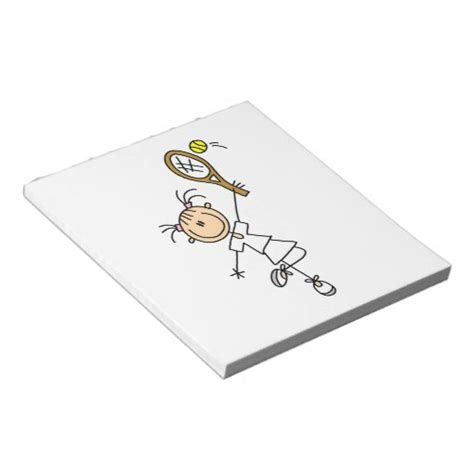 Female Stick Figure Tennis Player Notepad Zazzle