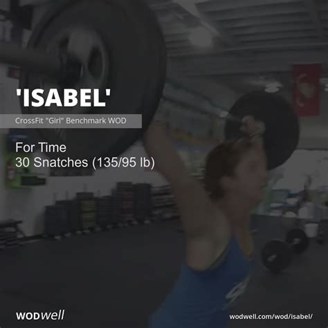 Isabel Workout Crossfit Girl Benchmark Wod Wodwell