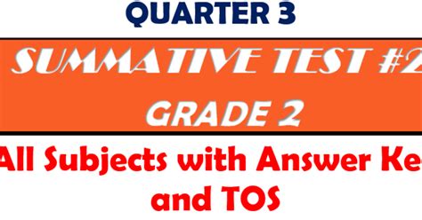 Grade 2 Summative Tests Quarter 1 Modules 1 3 Melc Based Teacher Tayo