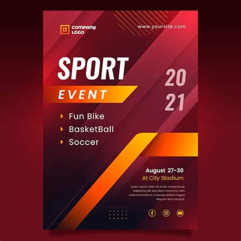 Free Vector Gradient Sport Event Poster Template