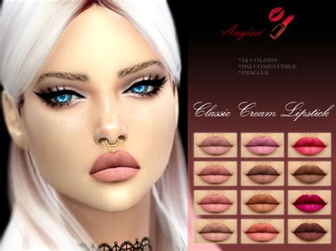 Classic Cream Lipstick By Angissi At Tsr Sims 4 Updates