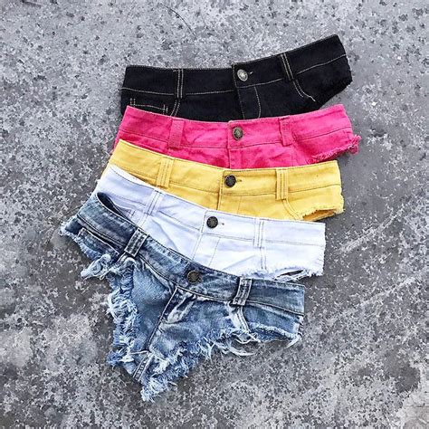 2020 Plus Size Xl Summer Tassel Denim Booty Shorts Women High Cut Thong