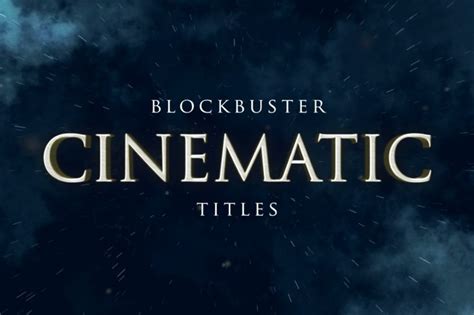 Cinematic Movie Titles After Effects Template Filtergrade Movie Titles After Effects