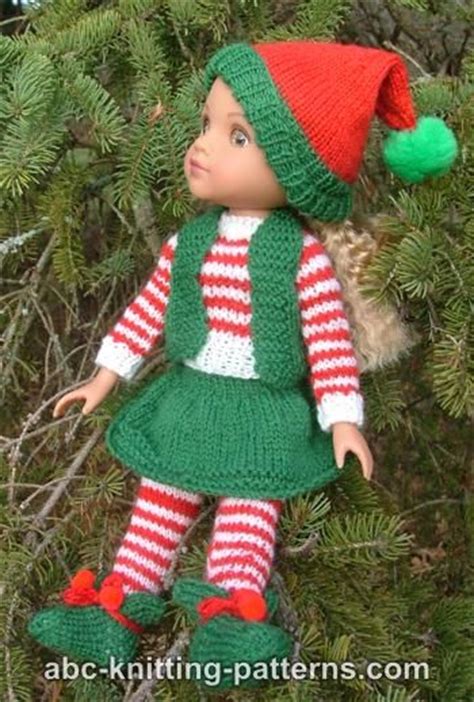 abc knitting patterns santas elf outfit