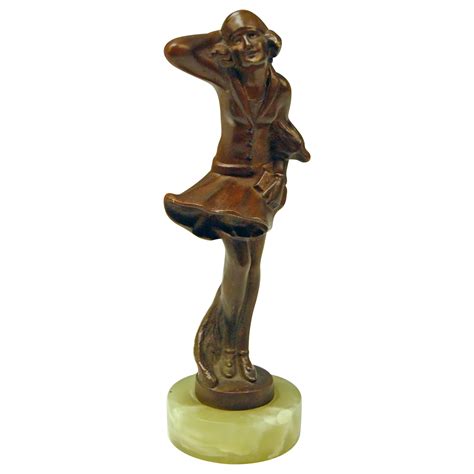 Vienna Bronze Art Deco Lady Nude Dancer Josef Lorenzl Onyx Base Circa