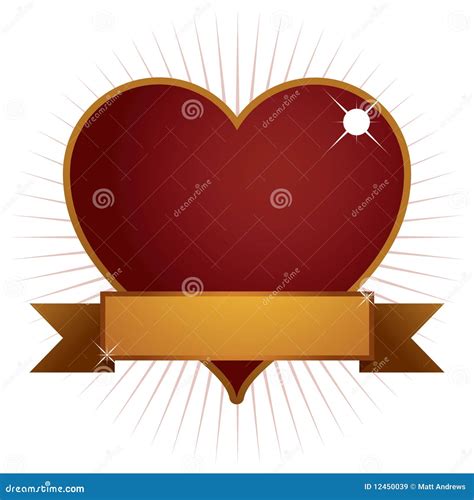 Heart With Banner Stock Vector Illustration Of February 12450039
