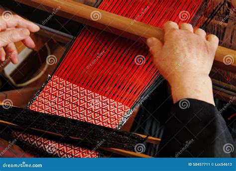 Traditional Weaving Hand Loom Stock Image Image Of Used Ancient