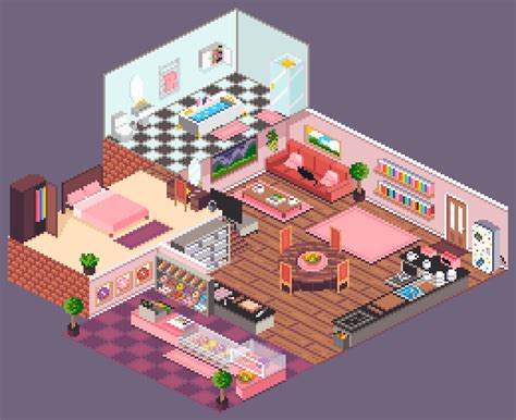 Arts Bakery Pixel Art Animation Mansions House Styles Inspiration