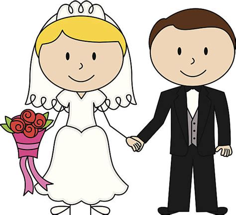 Best Stick Figure Bride And Groom Illustrations Royalty Free Vector