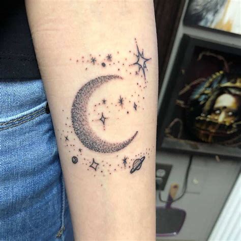 Cool Moon And Stars Tattoo Ideas Inspiration Guide Moon