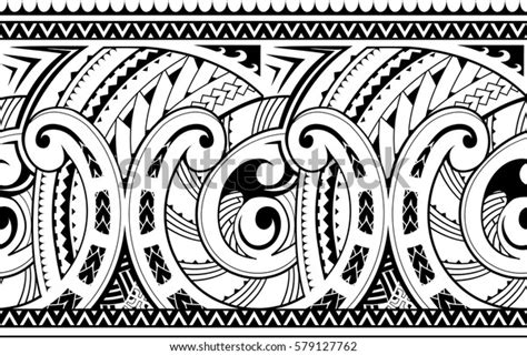 Maori Style Ornament Good Seamless Sleeve Stock Vector Royalty Free