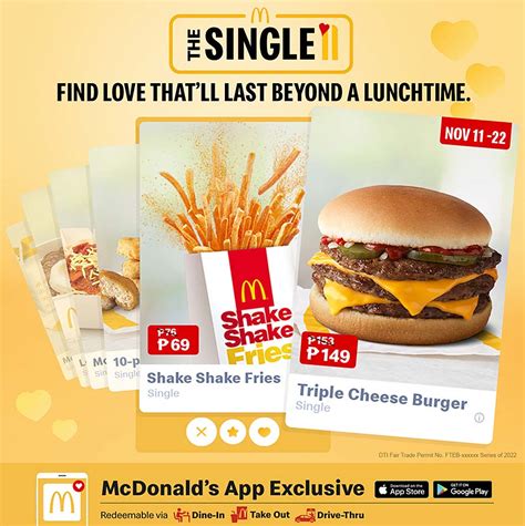 Mcdonalds Launches Their Single 11 Deals On The Mcdonalds App And