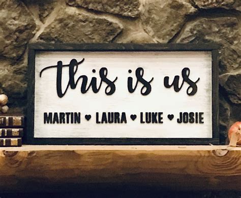 This Is Us Wood Sign Black And White 3d Framed Sign This Etsy