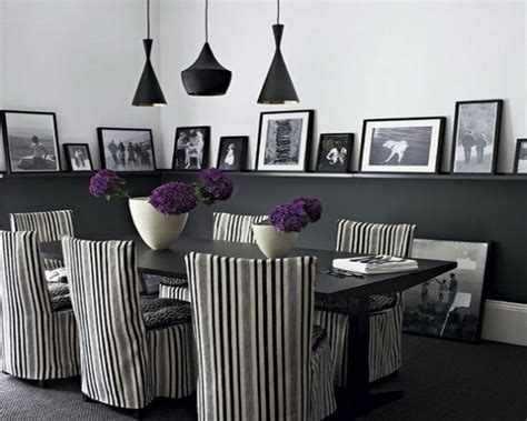 25 Elegant Black And White Dining Room Designs