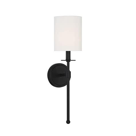 1 Light Matte Black Wall Sconce Overstock 33134228