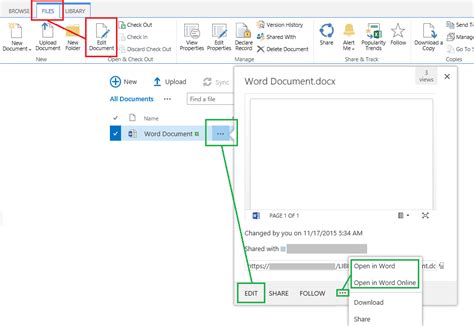 Document Information Panel And Quick Parts In Word Online Does Not Work
