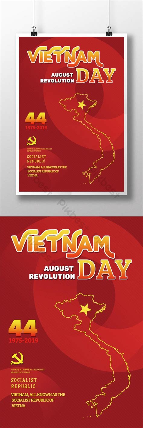 Vietnam August Revolution Celebration Poster Psd Free Download Pikbest