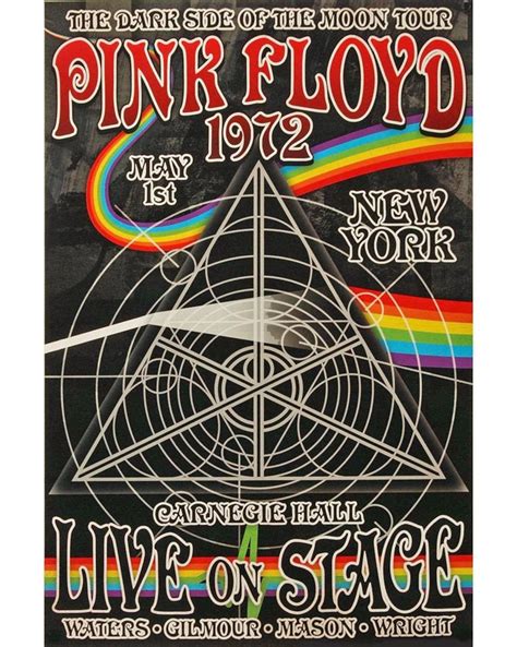 Pink Floyd Dark Side Of The Moon Tour Concert Poster Re Print Etsy