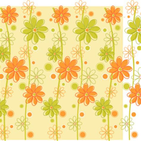 Green And Orange Floral Background Freevectors